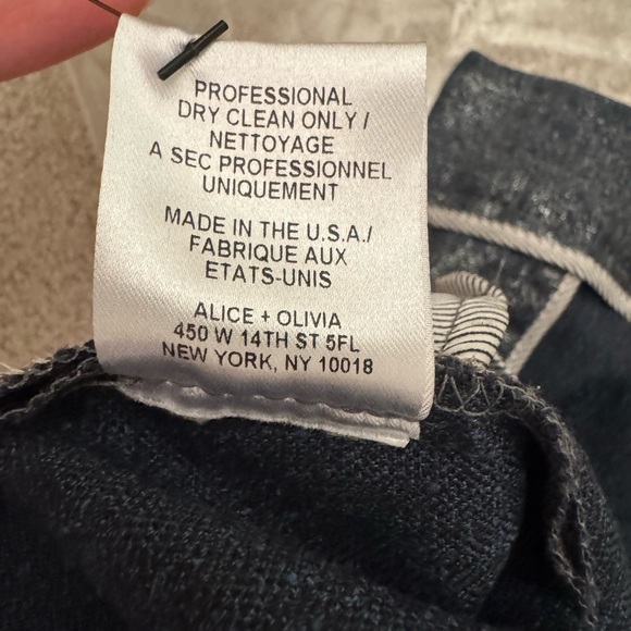 Alice + Olivia gray silver Straight Leg Pants - Picture 8 of 8